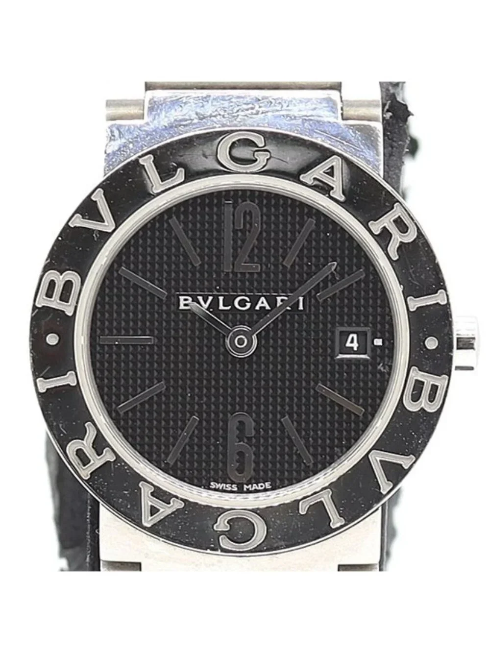 Bvlgari Quartz Date Black Dial Watch